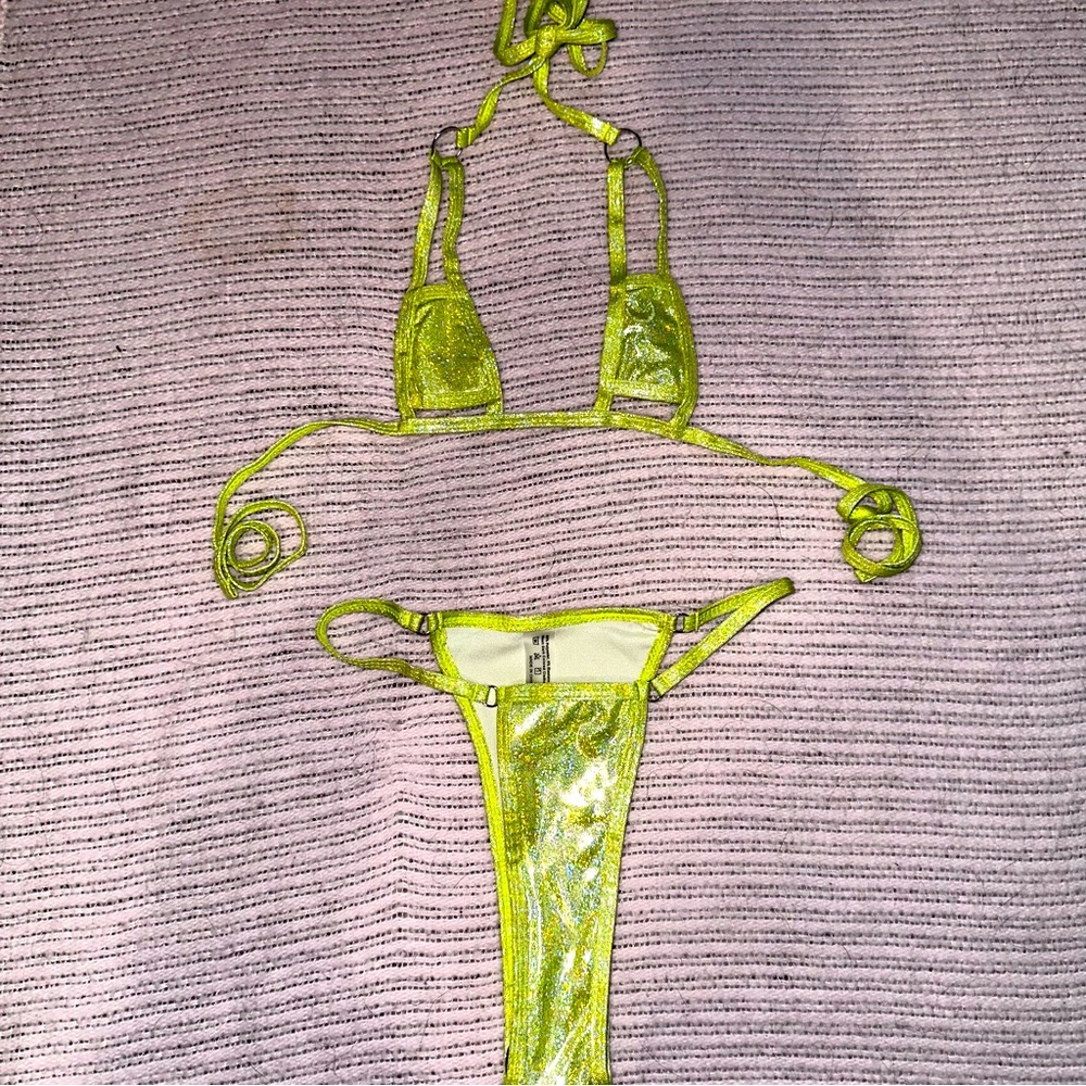 Neon Green Glitter Bikini